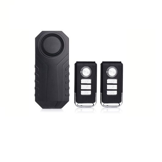 Wireless Remote Control Bicycle Vibration Alarm | 113dB Loud Anti-Theft Security Alert 1 Alarm + 2 Remote