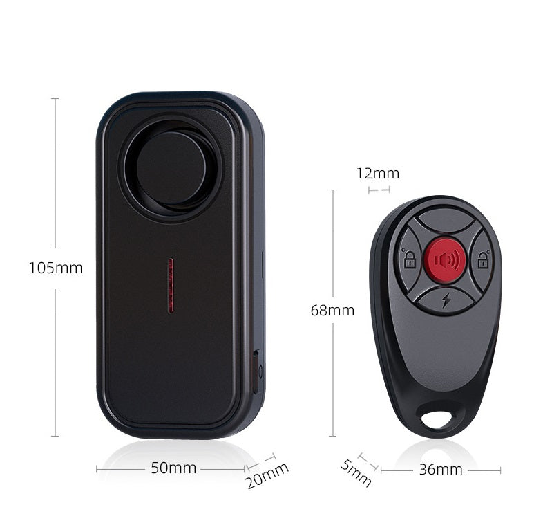 Bicycle Vibration Alarm Waterproof Remote Control Anti-Theft Alert