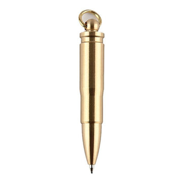 Brass Bullet Pen – Keychain Mini Ballpoint Pen, Portable Pocket Pen