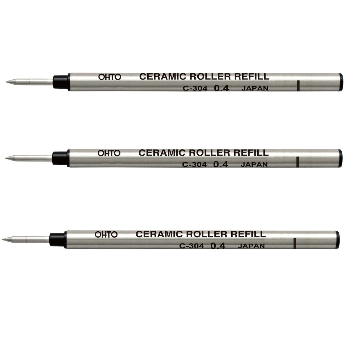 Ohto Ricarica Per Penna A Sfera C304, Punta 0,4 Mm, Inchiostro Nero A Base D'Acqua, Ricambio Economico - 2