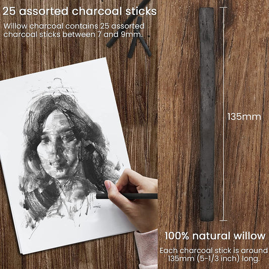 Maries Artists' Drawing Willow Charcoal 25PCS