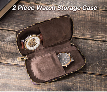 2 Pieces Leather Watch Bracelet Storage Bag Case - TTpen