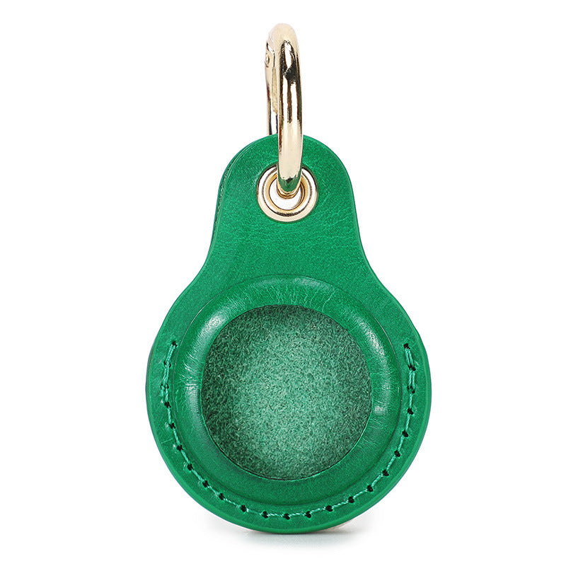 Leather Airtag Key Ring Protective Dog Collar Air Tag Case Holder