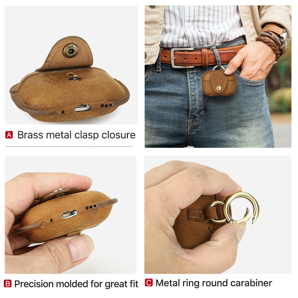 Airpods Pro Gen 2 Charging Leather Case