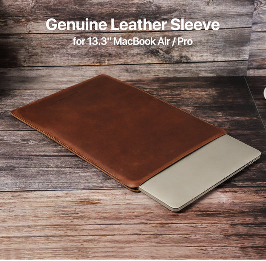 Genuine Leather Laptop Sleeve for MacBook Pro & Air 13 inch - TTpen