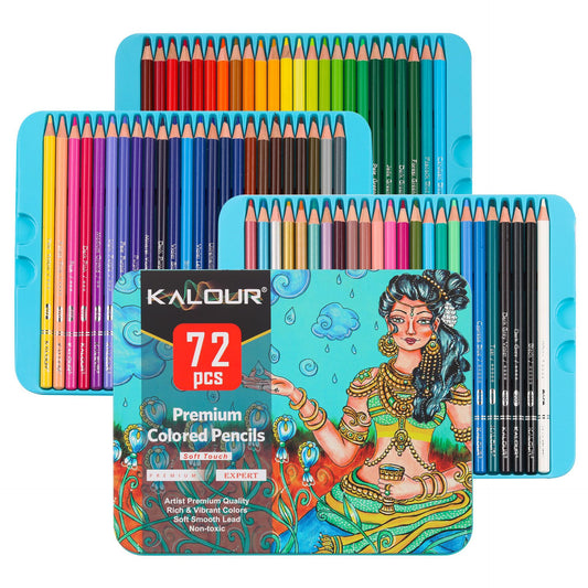 KALOUR 180 Colors Professional Colored Pencils Set Fine Art Drawing  Non-toxic Oil Pencils Set for Sketching Coloring Pencil