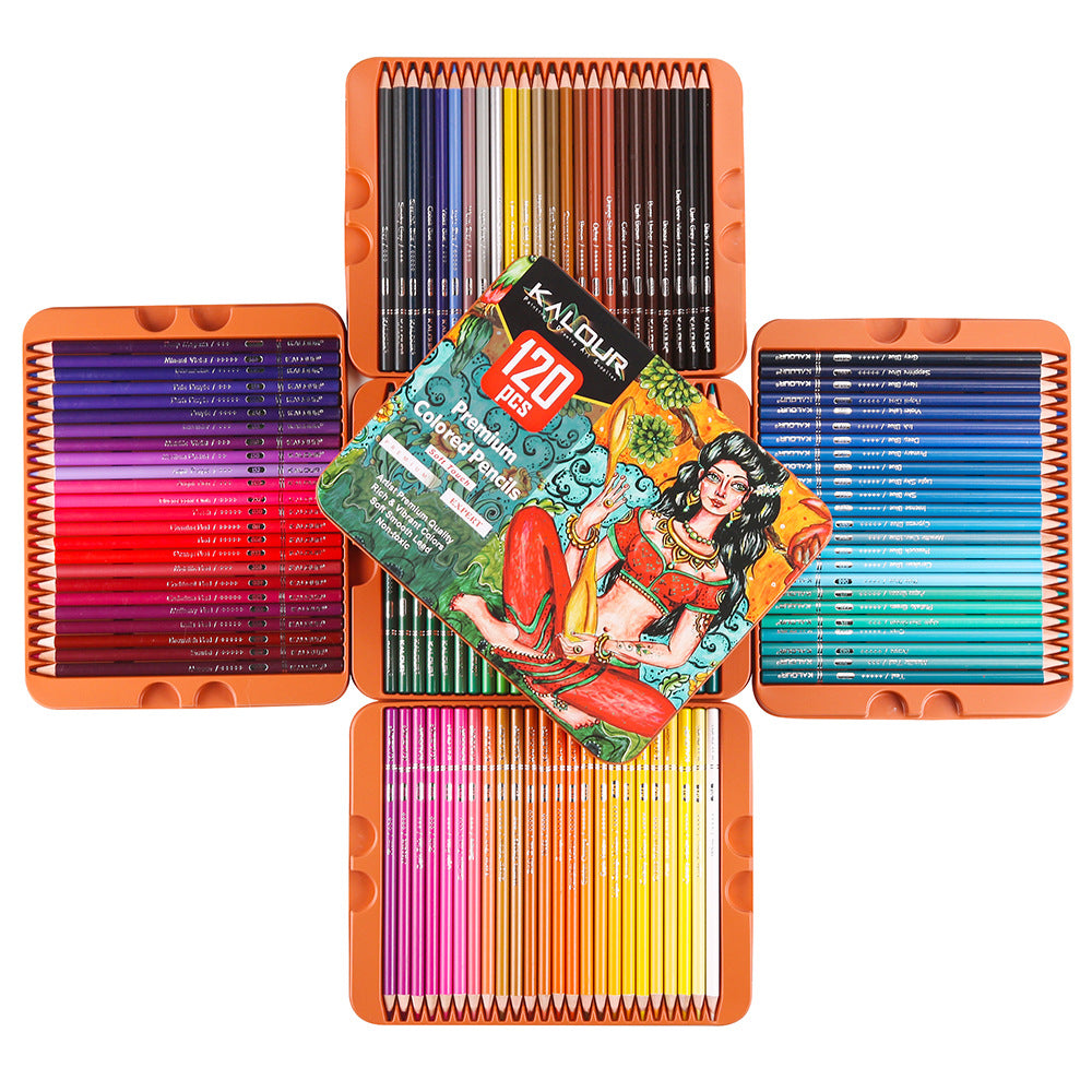 KALOUR 120 Professional Colored Drawing Pencils Set