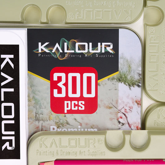 KALOUR 300 Colors Professional Colored Pencils Set Tin Box