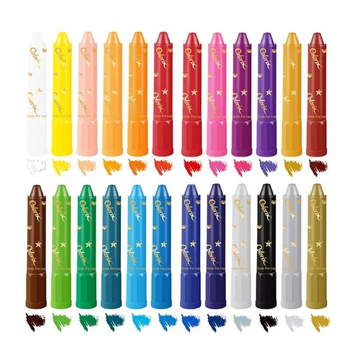 Color Pen 24 AMOS Silky Crayon Colorix 3in1 Crayon,Pastel,Watercolor Color Pen 24 C