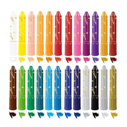 AMOS Silky Crayon Colorix 3in1 Crayon, Pastell, Akvarell Färgpenna 24 färger