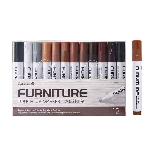 CYANSNAIL Furniture Touch Up Markers,12 Colors Wood Scratch Repair