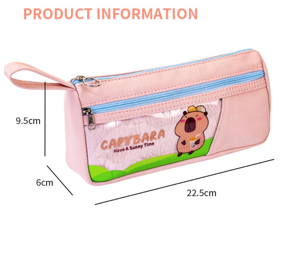 Capybara Pencil Box, Case Compartment with Capacity, Multilayer