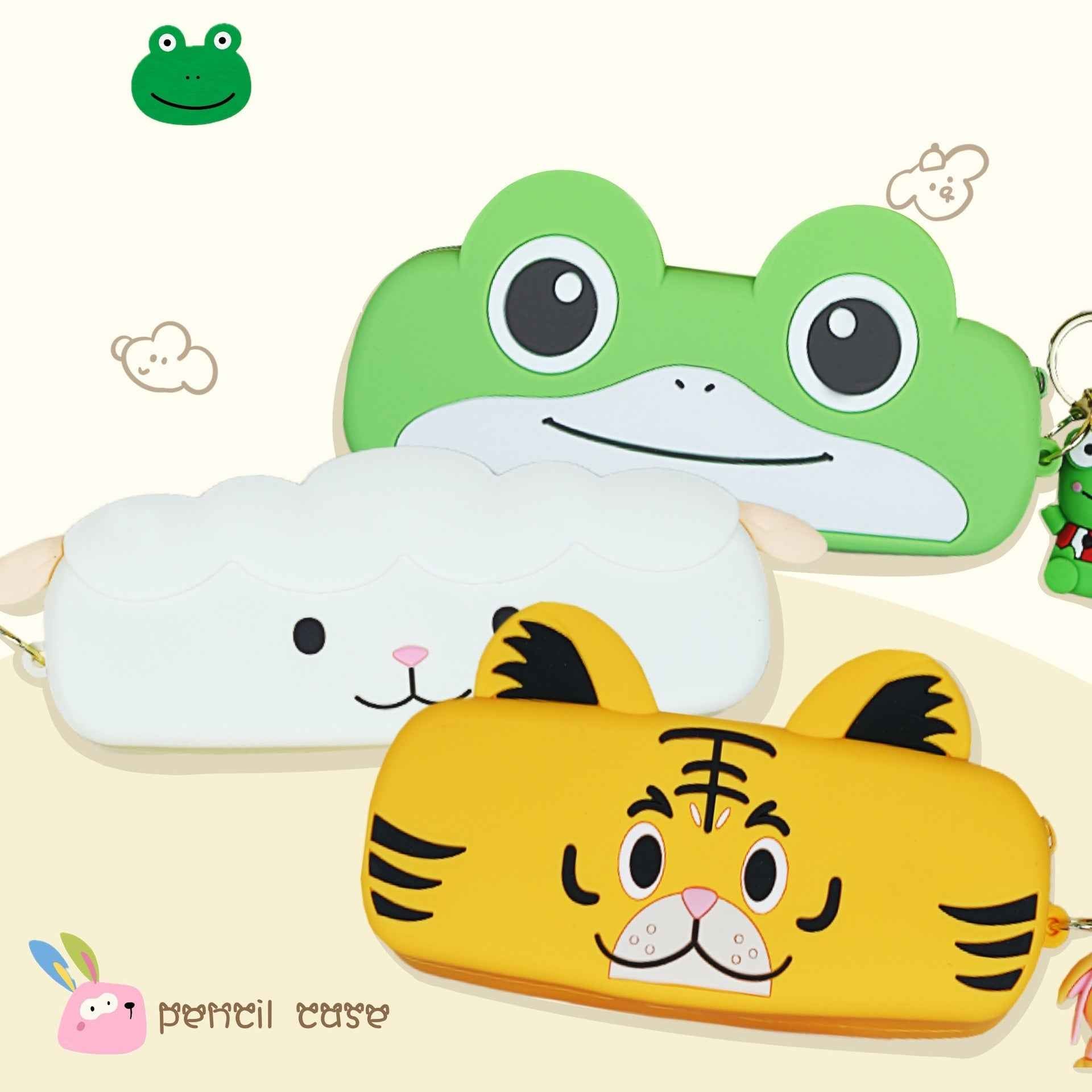 Cute Cartoon Animal Silicone Pencil Case