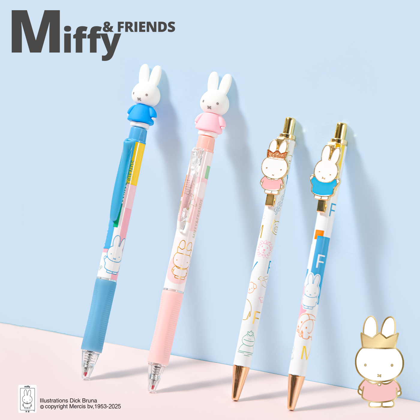 Cute Cartoon Miffy Gel Pens 0.5mm Black Ink – 4-Piece