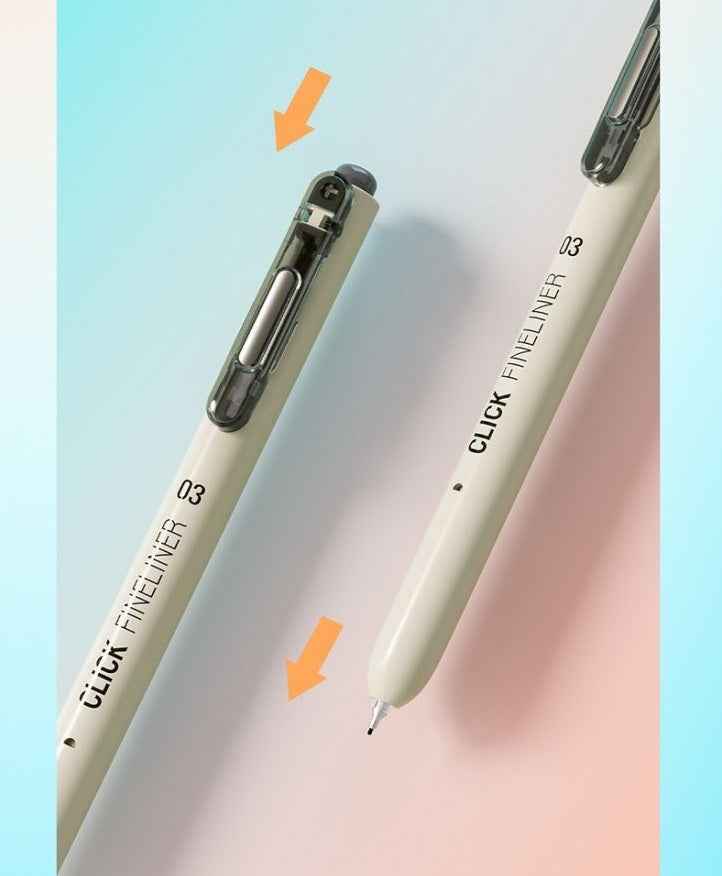 Click Fineliner Pens Black Pigment Ink Micro Drawing 9 Size