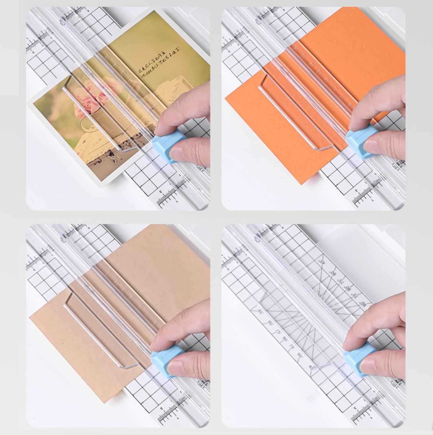 4in1 Paper Trimmer Craft Paper Cutter with Dial Blades
