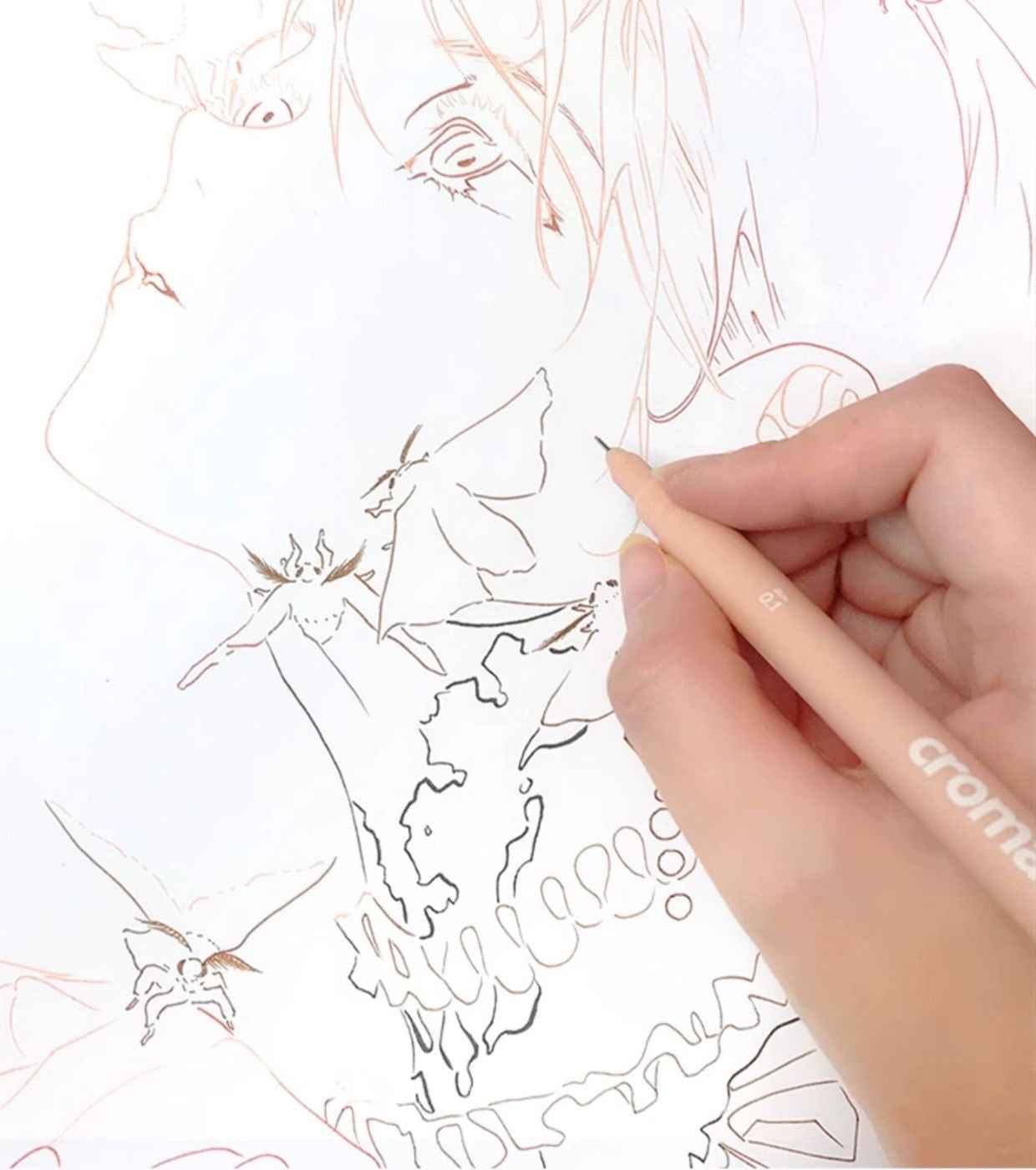Croma Micro Fineliner Pens 4 Colors for Manga,Illustration,Drawing
