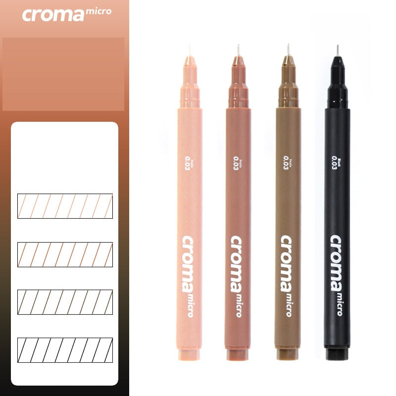 Croma Micro Fineliner Pens 4 Colors for Manga,Illustration,Drawing 0.03