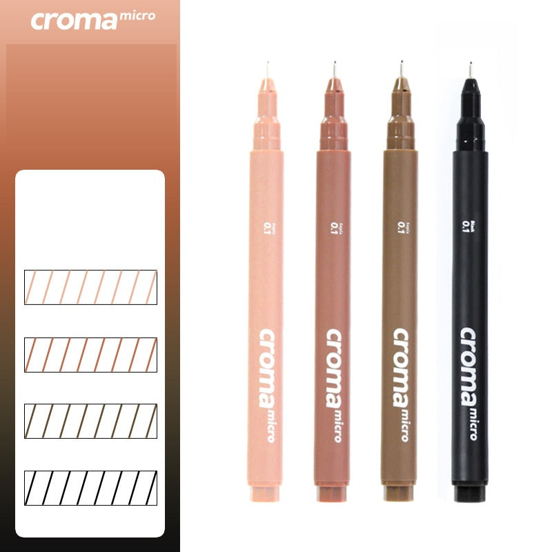 Croma Micro Fineliner Pens 4 Colors for Manga,Illustration,Drawing 0.1