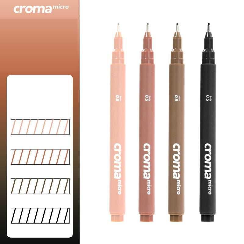 Croma Micro Fineliner Pens 4 Colors for Manga,Illustration,Drawing 0.5