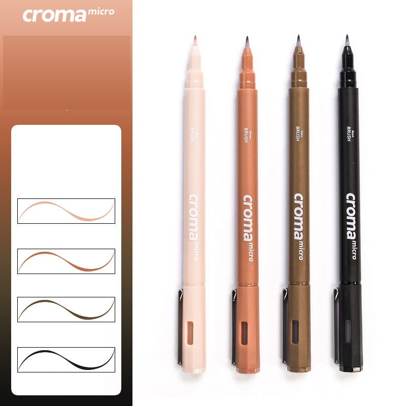 Croma Micro Fineliner Pens 4 Colors for Manga,Illustration,Drawing Brush