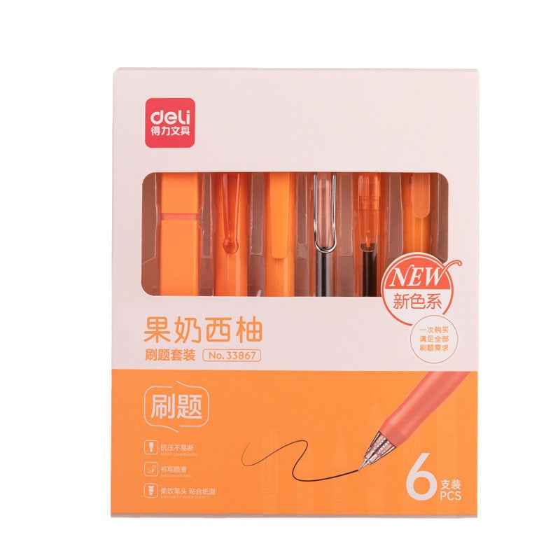 DELI 33867 Gel Pens Journaling Highlighter 6 Pack