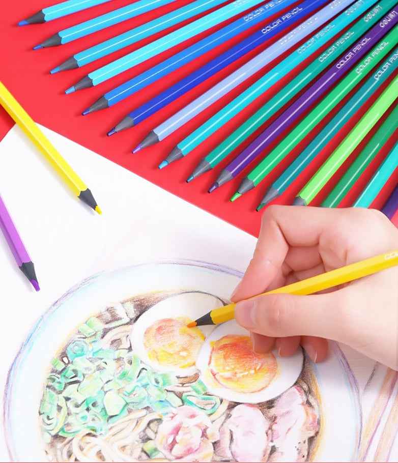 DELI 48 Colors Woodless Erasable Colored Pencils Set