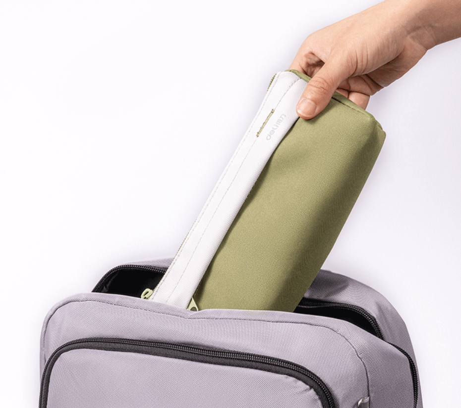 DELI Triangle Multi-Use Pencil Case Stationery Organizer