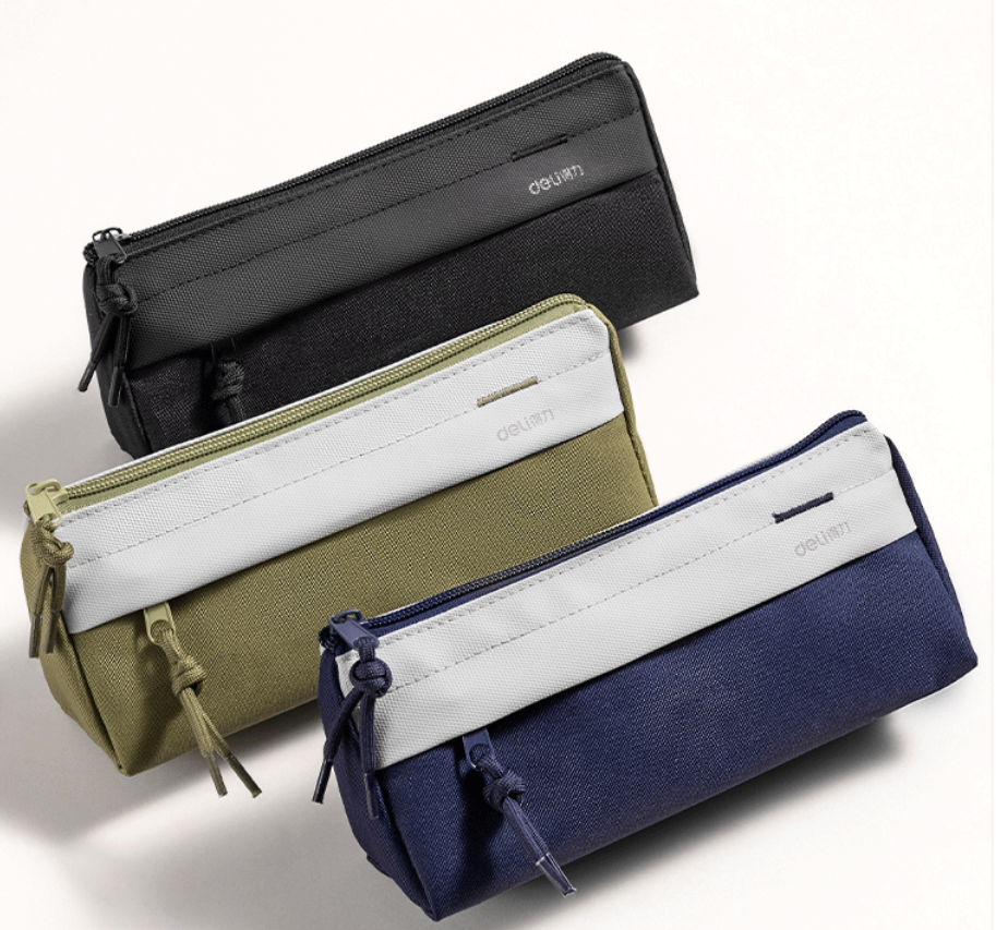 DELI Triangle Multi-Use Pencil Case Stationery Organizer