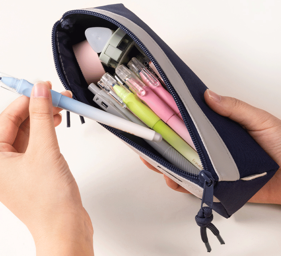 DELI Triangle Multi-Use Pencil Case Stationery Organizer