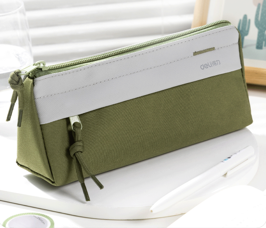 DELI Triangle Multi-Use Pencil Case Stationery Organizer