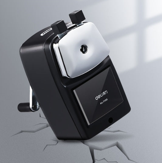 DELI 71156 Pencil Sharpener Precision Manual Crank 5 Grades Adjustable