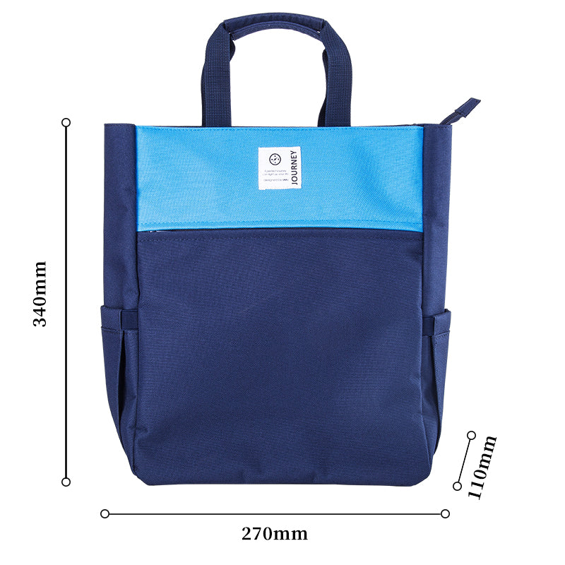 DELI Polyester Book Tote Bag with Zipper Pocket for Kids Students - TTpen