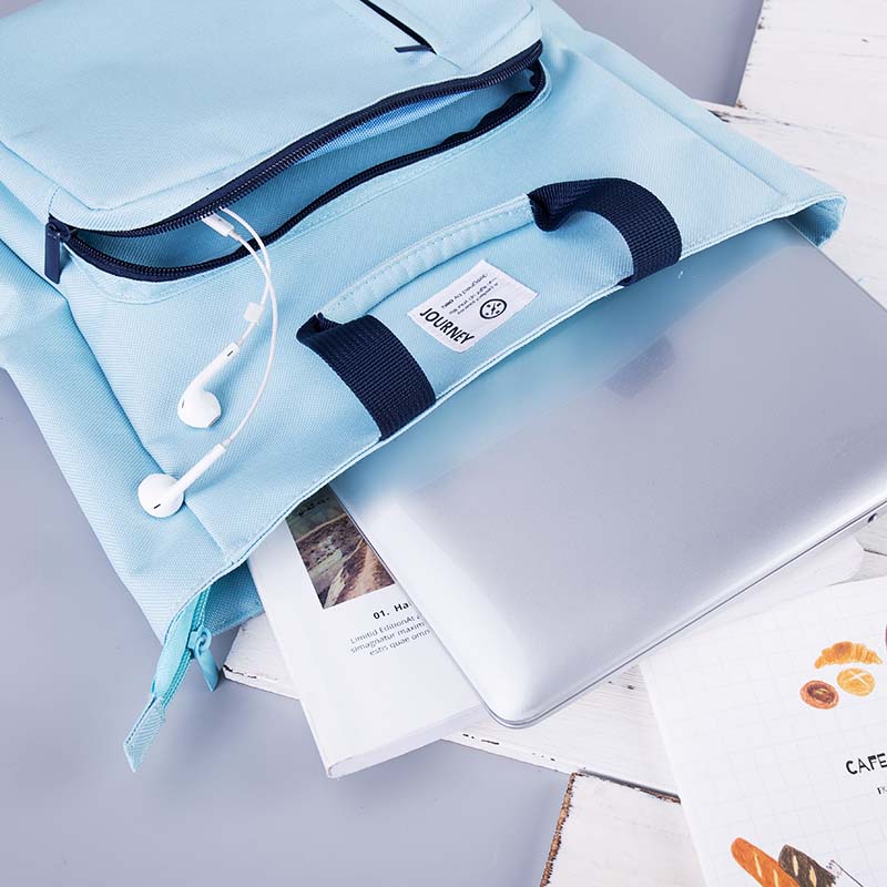 DELI Tutorial Book Tote Bag with Zipper for Kids Students