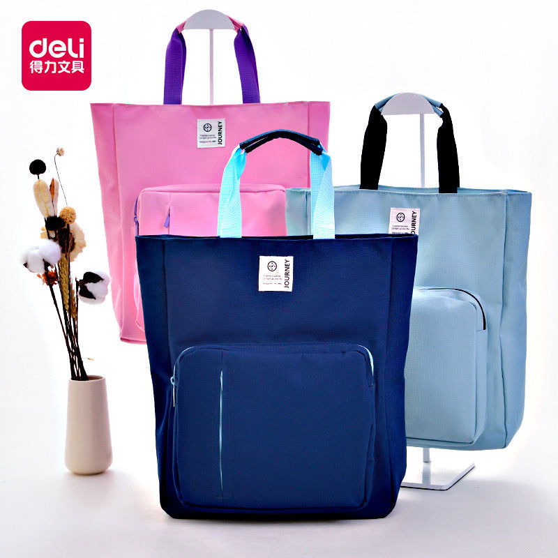 DELI Tutorial Book Tote Bag with Zipper for Kids Students