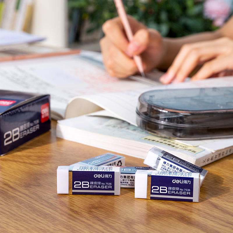 DELI 7536 Student Eraser - For 2B Lead - 24/45 Pack