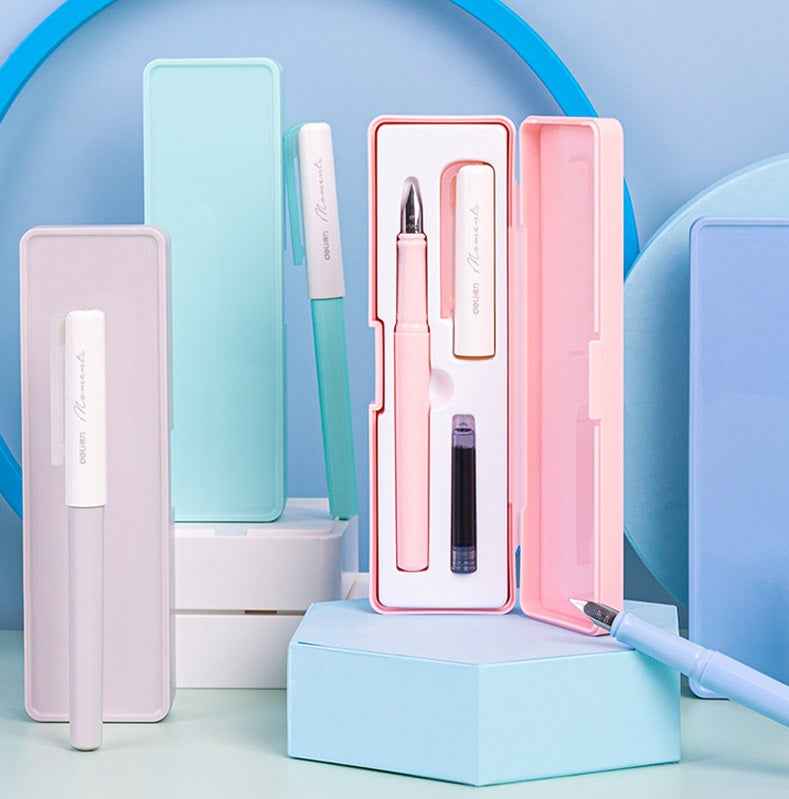 DELI A932 Calligraphy Fountain Pen for Students & Beginners 4 Pack