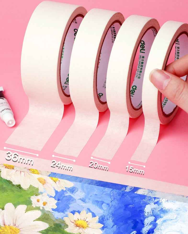 DELI Artist Masking Tape for Watercolor Paper 15/20/24/36mm 4 Sizes