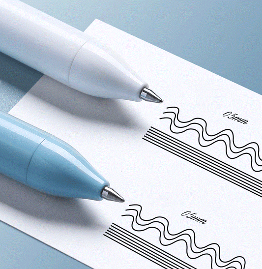 Pixuri cu gel retractabile DELI NUSIGN Morandi, pachet de 5, cerneală neagră