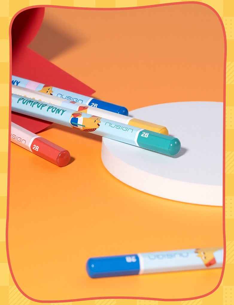 DELI Nusign Pumpup Pony Black Wood Pencil Horse Year Limited 4 Pack