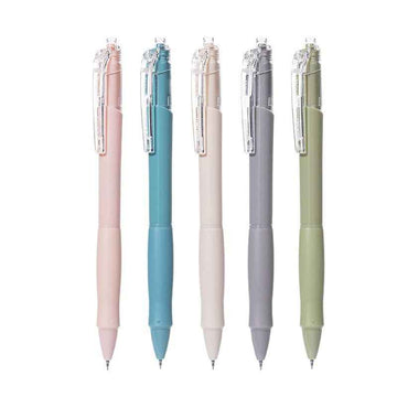 DELI Quick-Dry Gel Pen 10-Pack Soft Rubber Grip, 0.5mm Black Ink