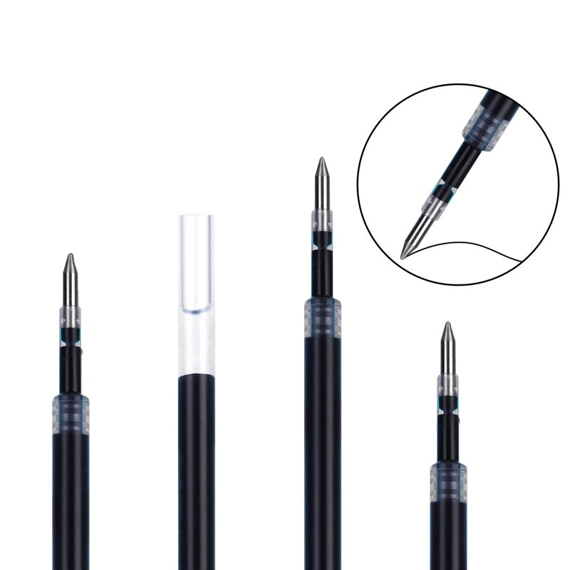 DELI S206 Retractable Gel Ink Pen Refills,0.5mm,20 Count,Black Red Blue