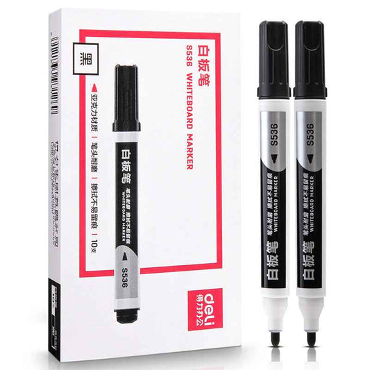 DELI S536 20-Pack Low-Odor Bullet Tip Dry Erase Whiteboard Markers