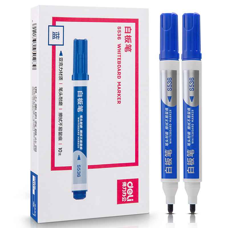 DELI S536 20-Pack Low-Odor Bullet Tip Dry Erase Whiteboard Markers