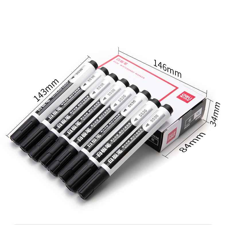 DELI S536 20-Pack Low-Odor Bullet Tip Dry Erase Whiteboard Markers