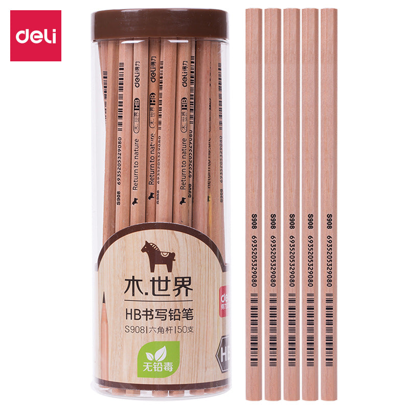 DELI 2B HB Wooden Pencils for School Office,Pack of 50