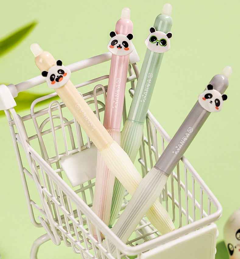 DELI SA290 Panda Thermal Erasable Gel Pen Black/Blue Ink 12 Pack