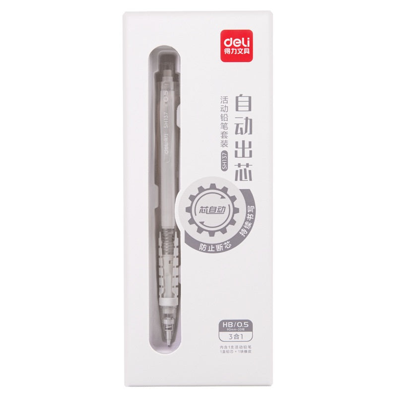 DELI 3IN1 Mechanical Drafting Pencil with Lead and Eraser,0.5mm/0.7mm