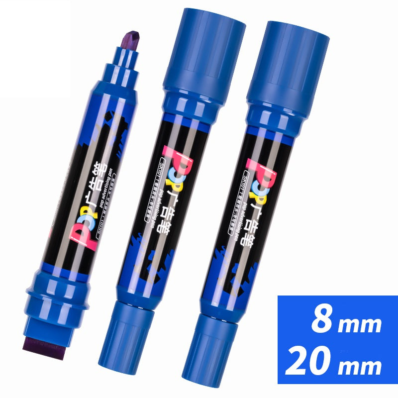 DELI SK101 POP Advertising Marker Pen 8mm-20mm Dual Tip Oil-Based 3 Pack