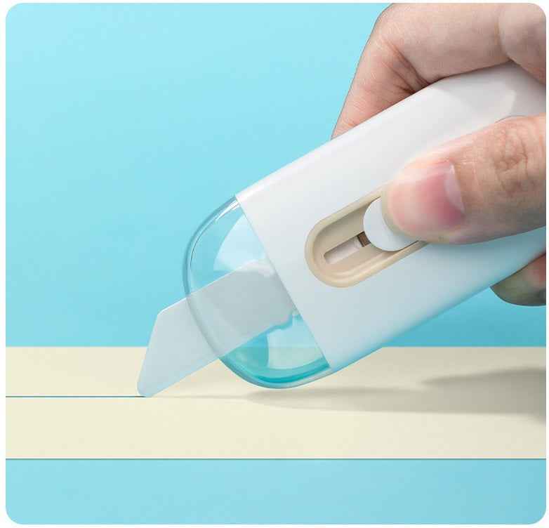 DELI Auto-Retractable Mini Box Safe Ceramic Cutter 3 Color Pack